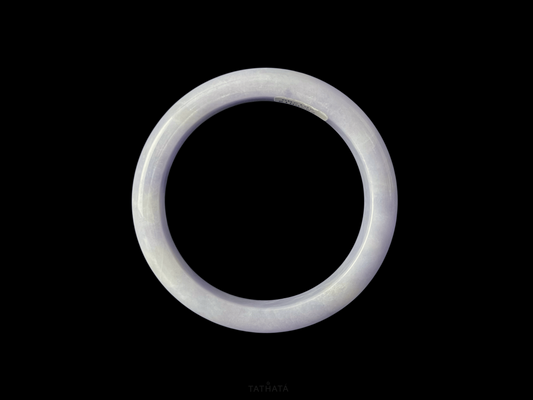 A lilac cloud veil jadeite bangle.