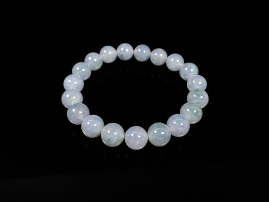 A icy soft lilac moss jadeite beads bracelet.
