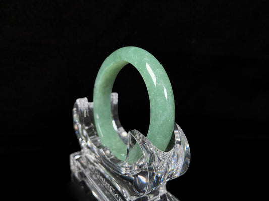 A verdant mist jadeite bangle.