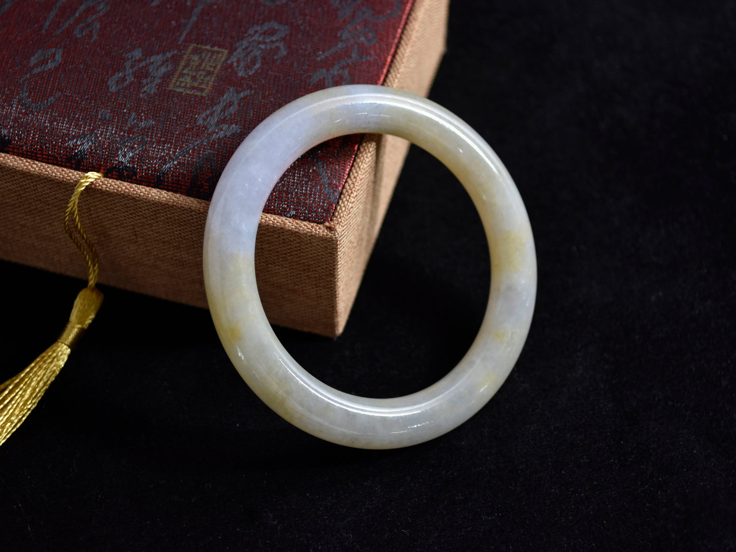 Mist & Honeylight · Jadeite Bangle