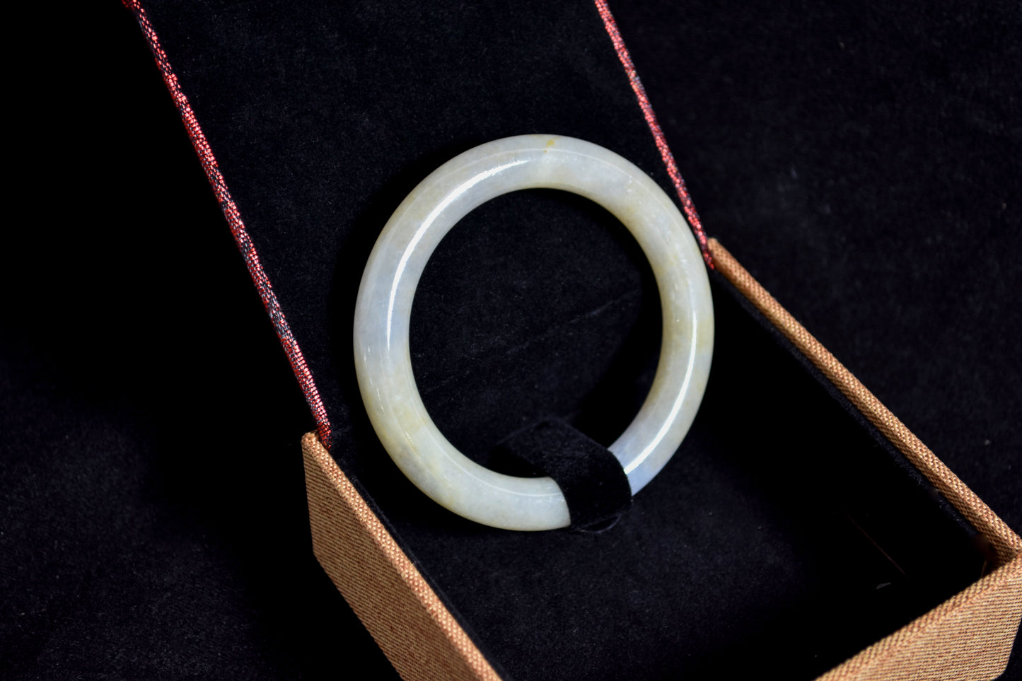 Mist & Honeylight · Jadeite Bangle