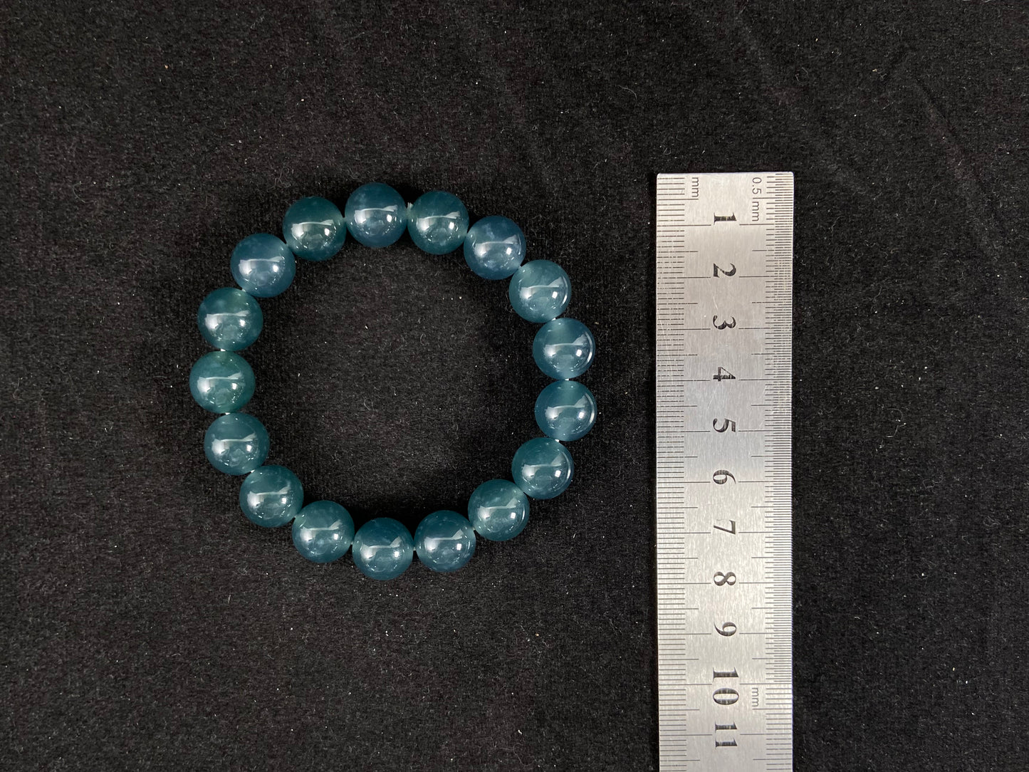 Guatemala Energy Beads for Balance and Meditation · Natural Blue Hue Jadeite Beads Bracelet