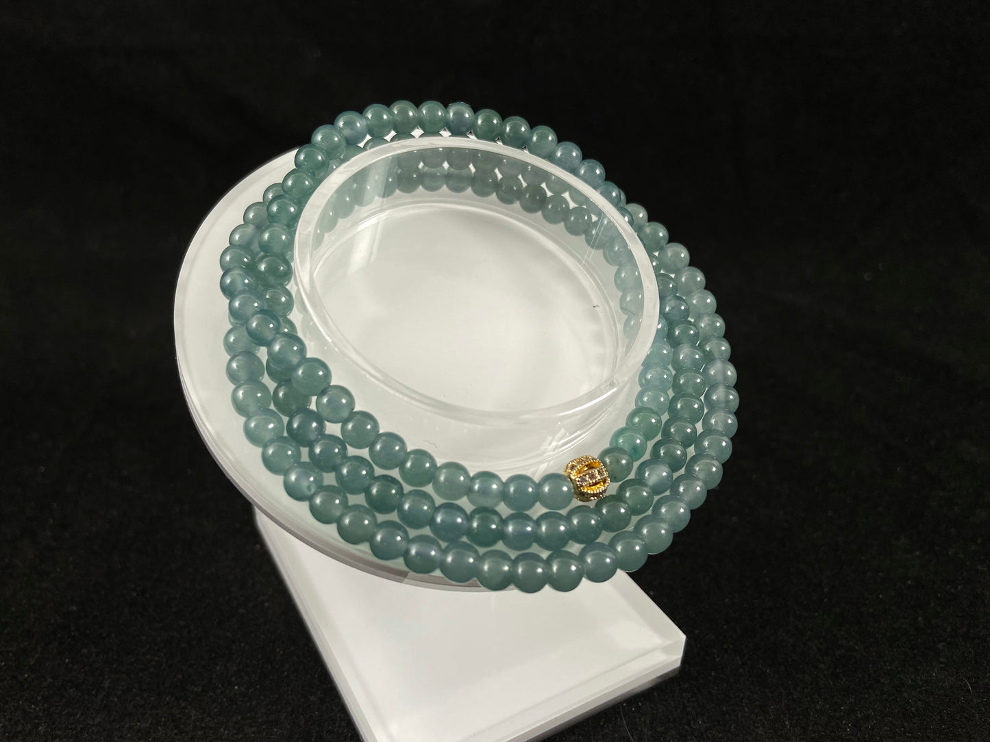 Icy Color Shift Rebirth Energy Talisman Rare Jade Bracelet · Blue Guatemala Bracelet