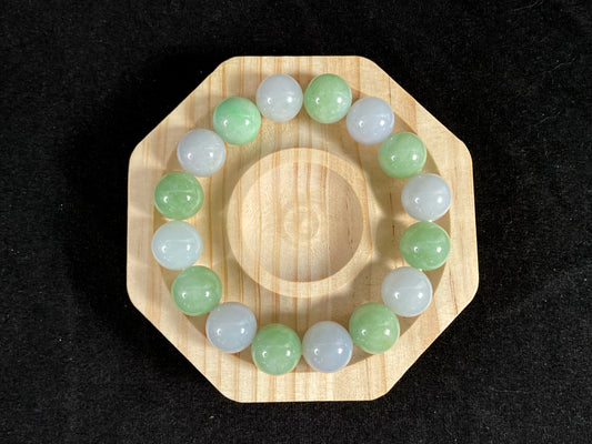 Celestial Rhythm · Light Green · Lavender Jadeite Bead Bracelet