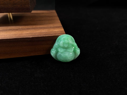 Jade in a Buddha motif with apple green color.