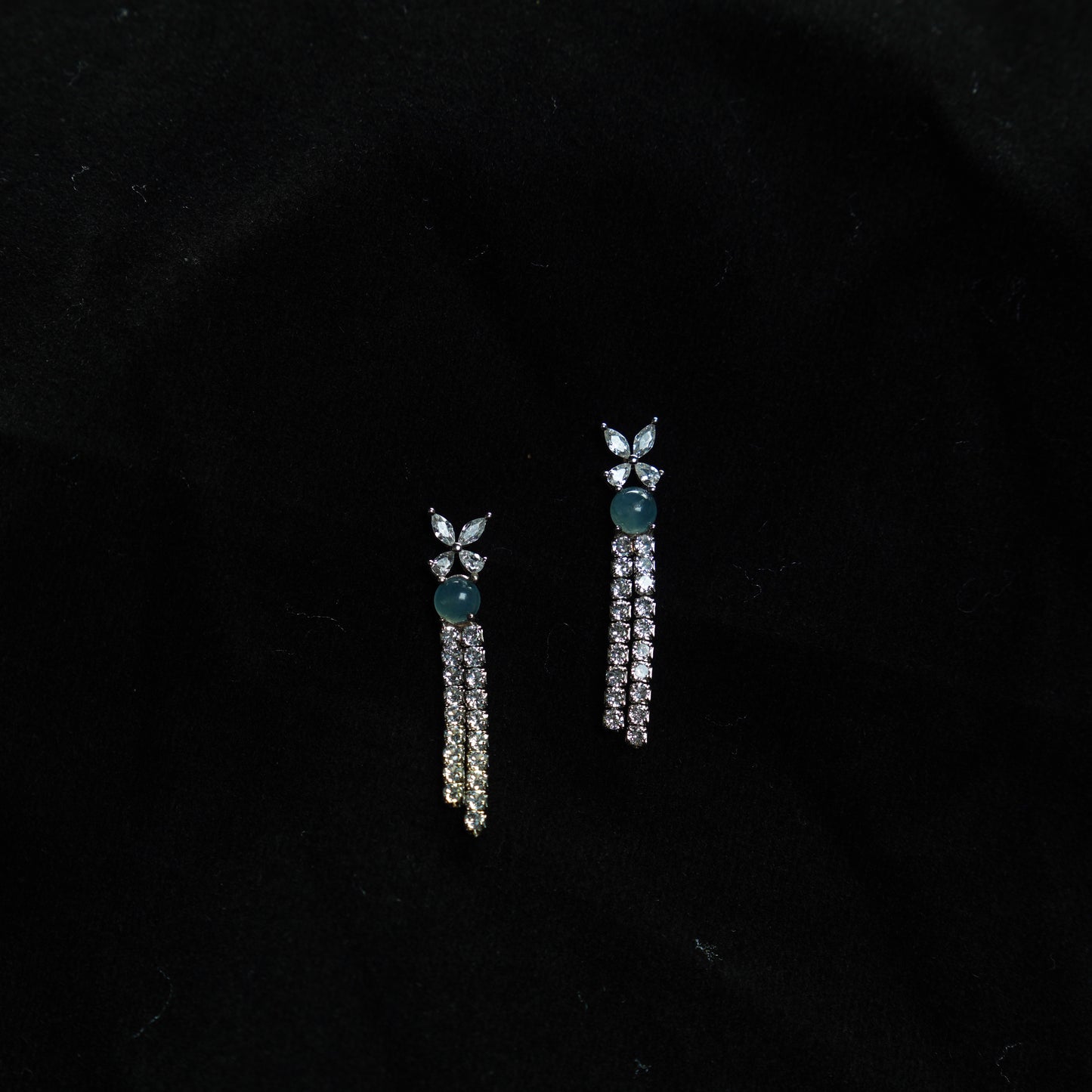 Butterfly Gleam · Jadeite Tassel Earrings with Butterfly Wings