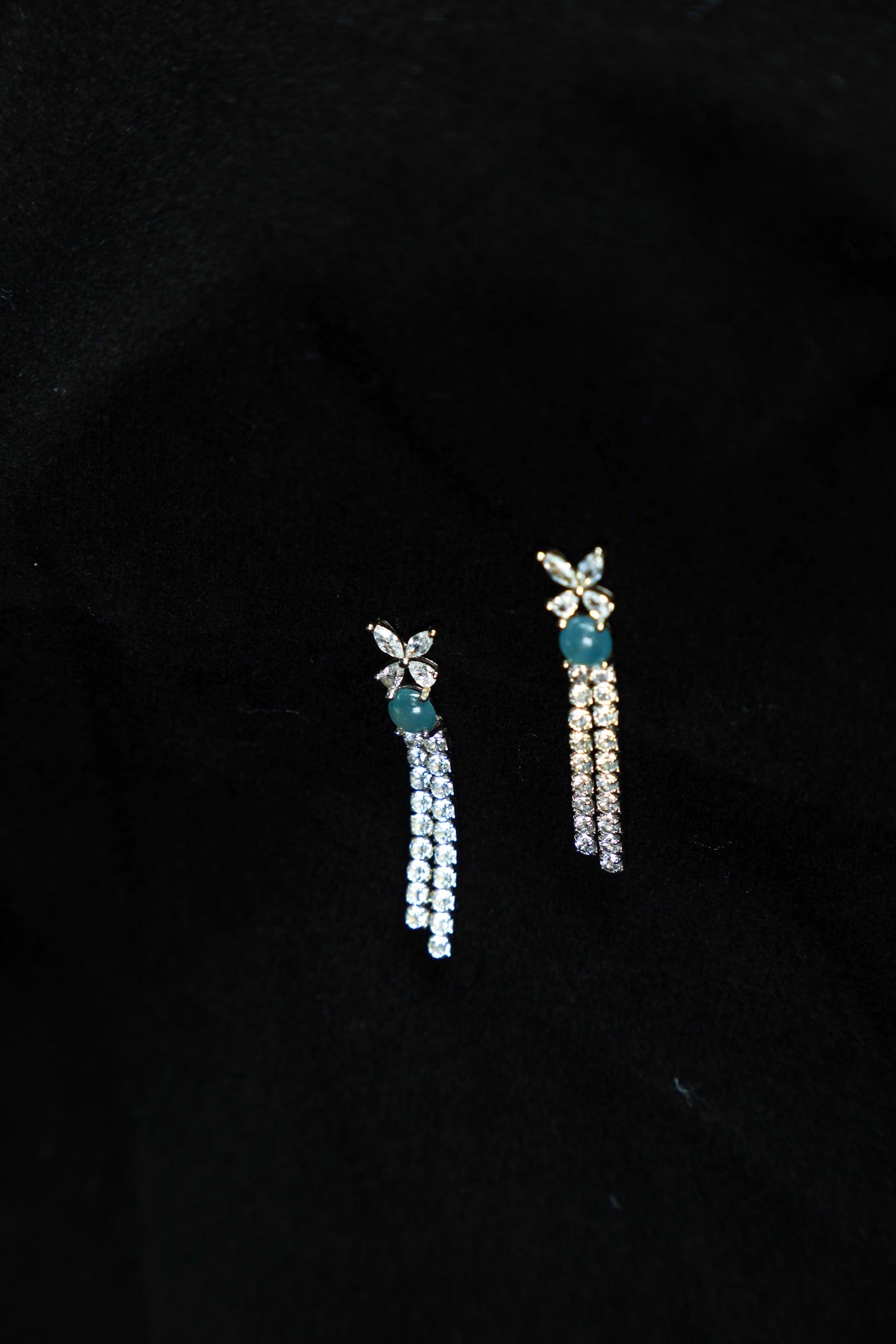 Butterfly Gleam · Jadeite Tassel Earrings with Butterfly Wings