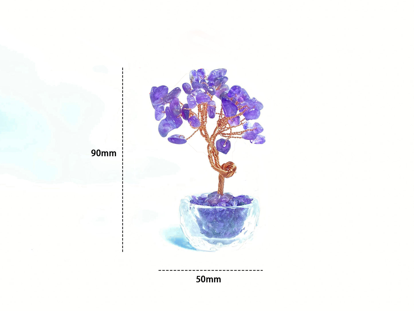 Soothing Purple Energy · Natural Crystal Tree