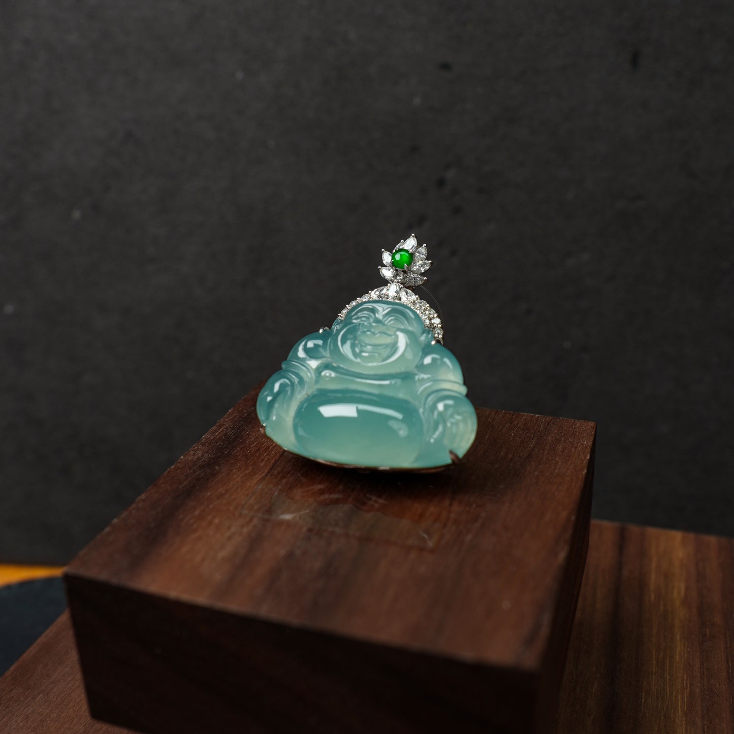 Mirror of the Sky · Ice Jadeite Buddha Pendant