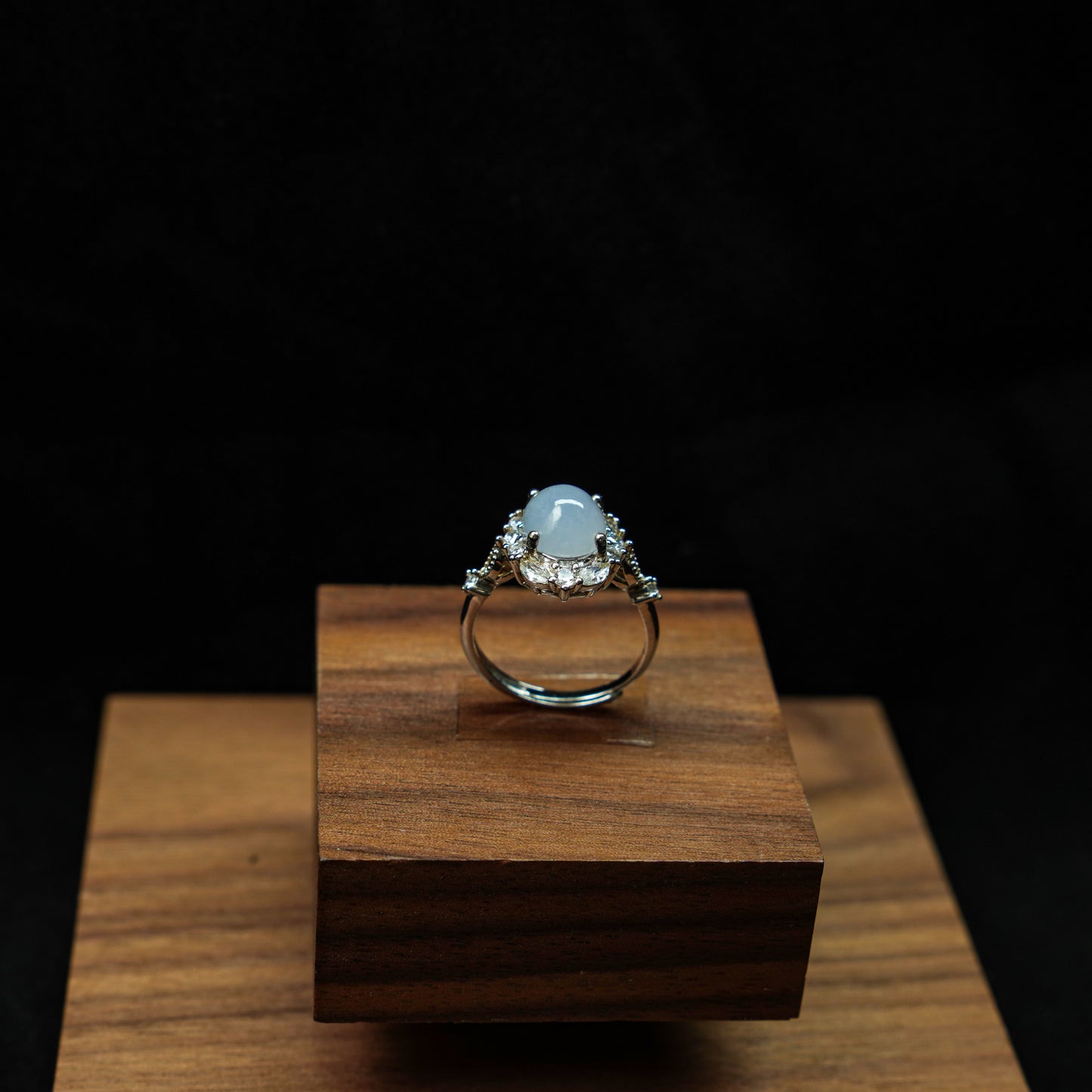 Glacial Jadeite Diamond Ring