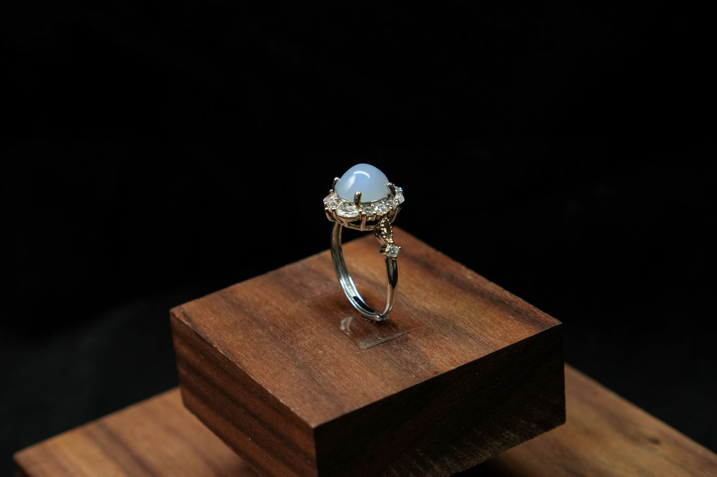 Glacial Jadeite Diamond Ring