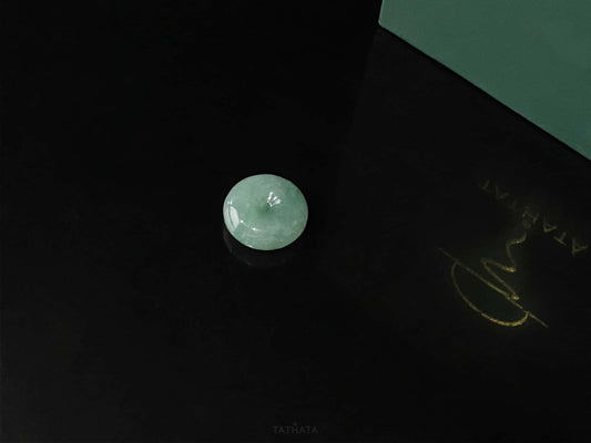 Teal Cloud Splash Donut · Natural Burmese Loose Jadeite