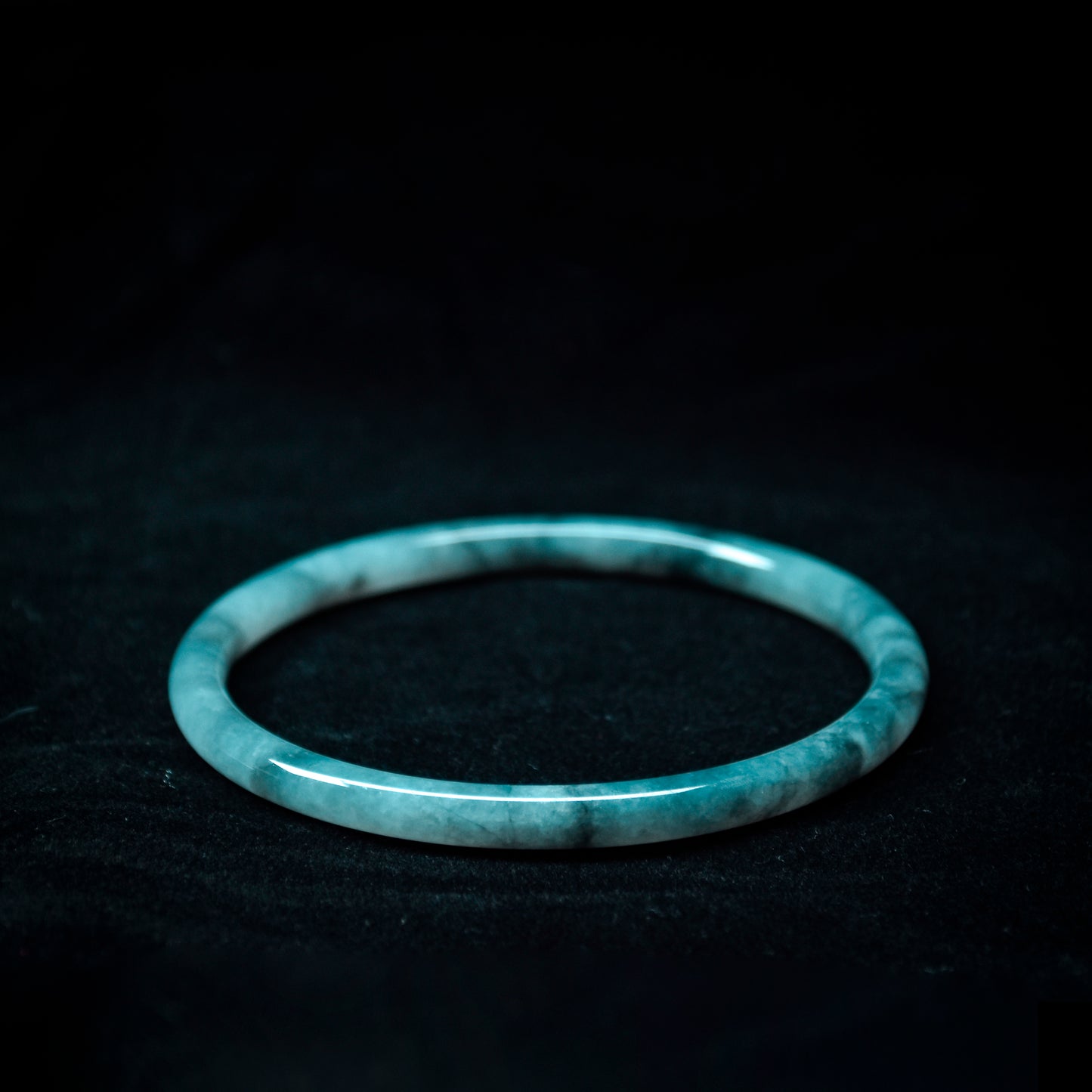 Midnight Melody · Black Jadeite Bangle