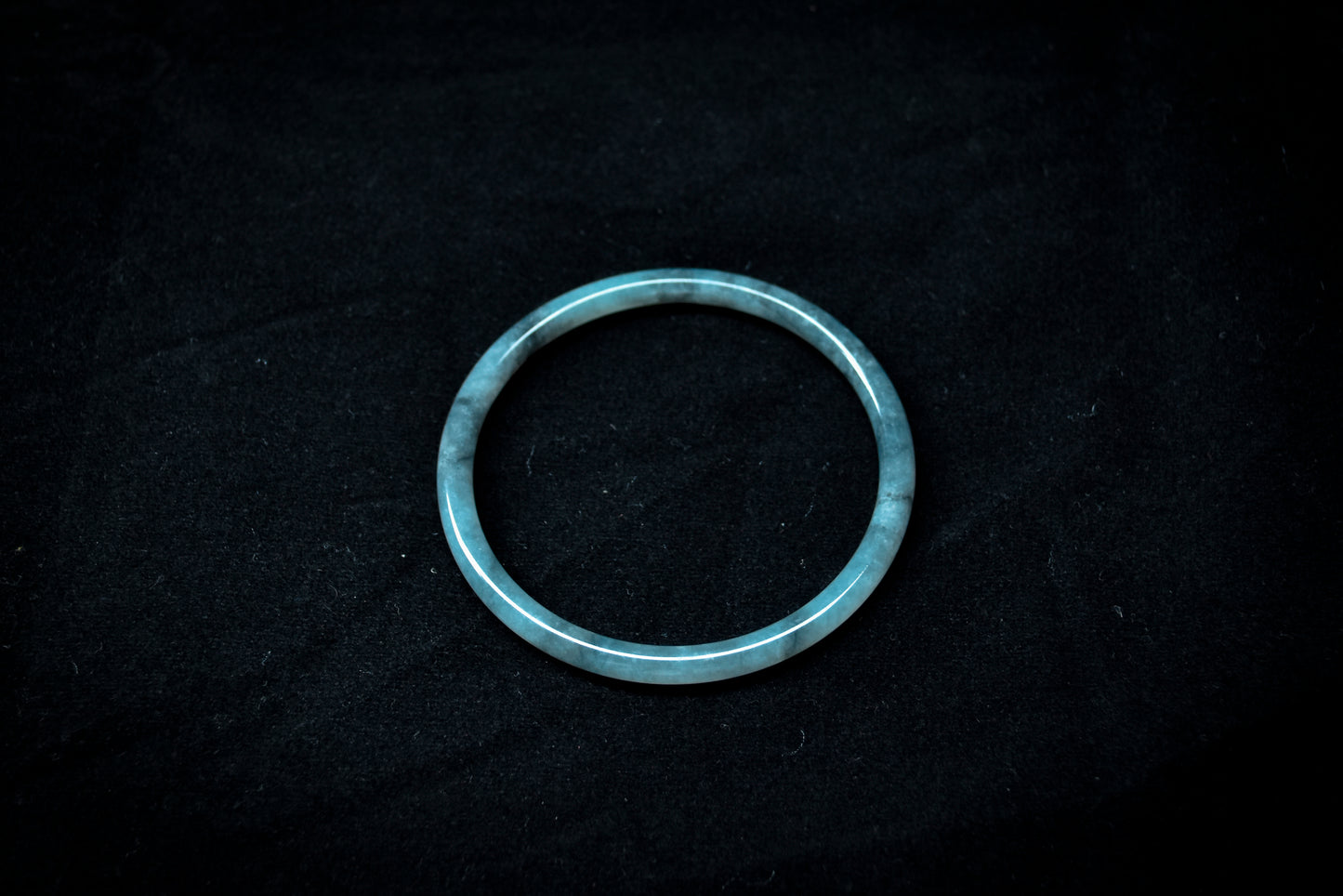 Midnight Melody · Black Jadeite Bangle