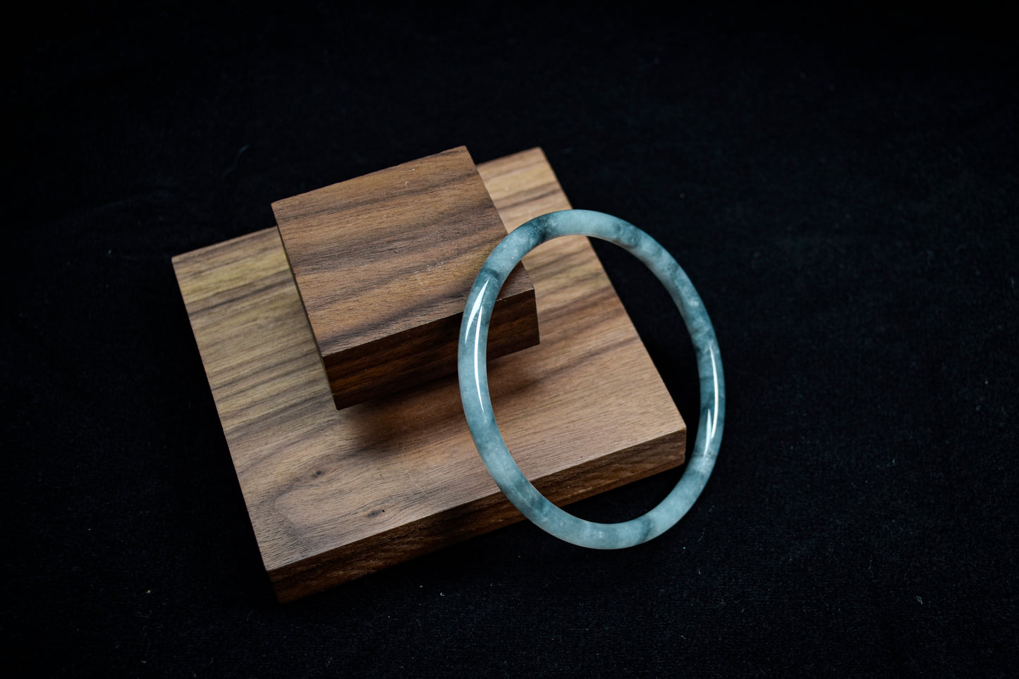 Midnight Melody · Black Jadeite Bangle