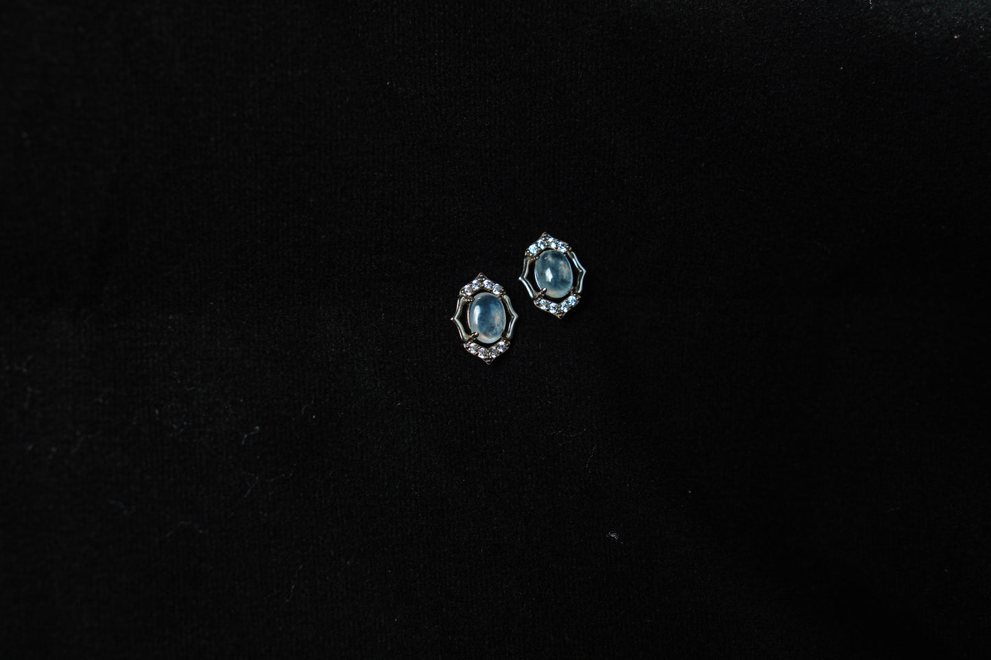 Mirror of the Sky · Jadeite Stud Earrings