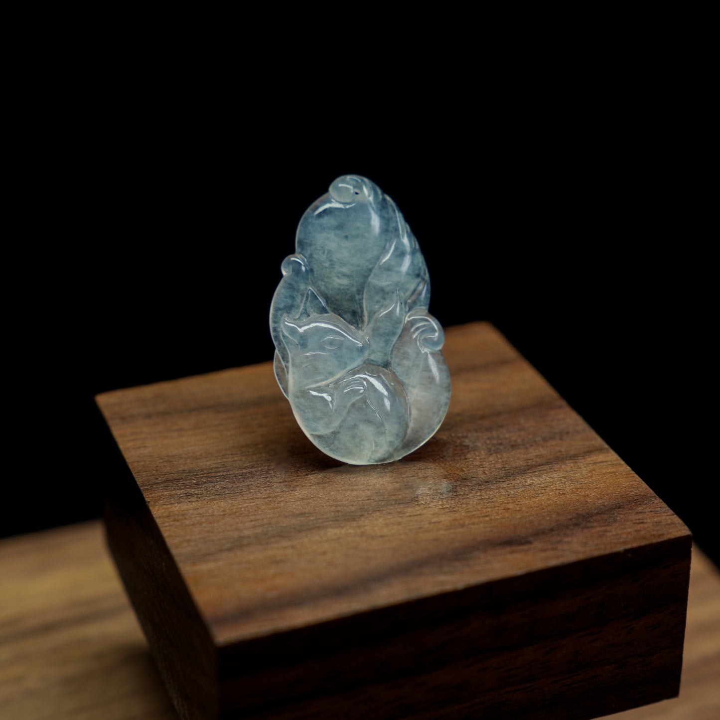 Mystic Tails · Nine-Tailed Fox Jadeite Pendant