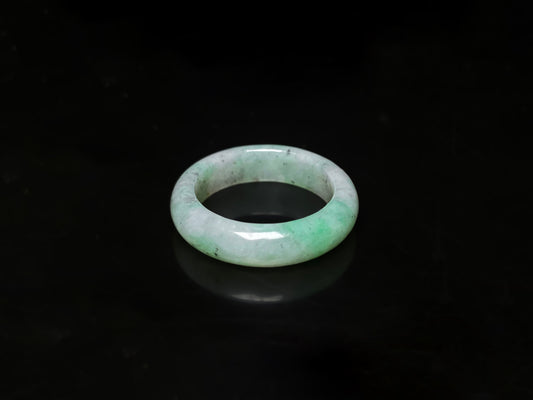A misty green accent jadeite ring.