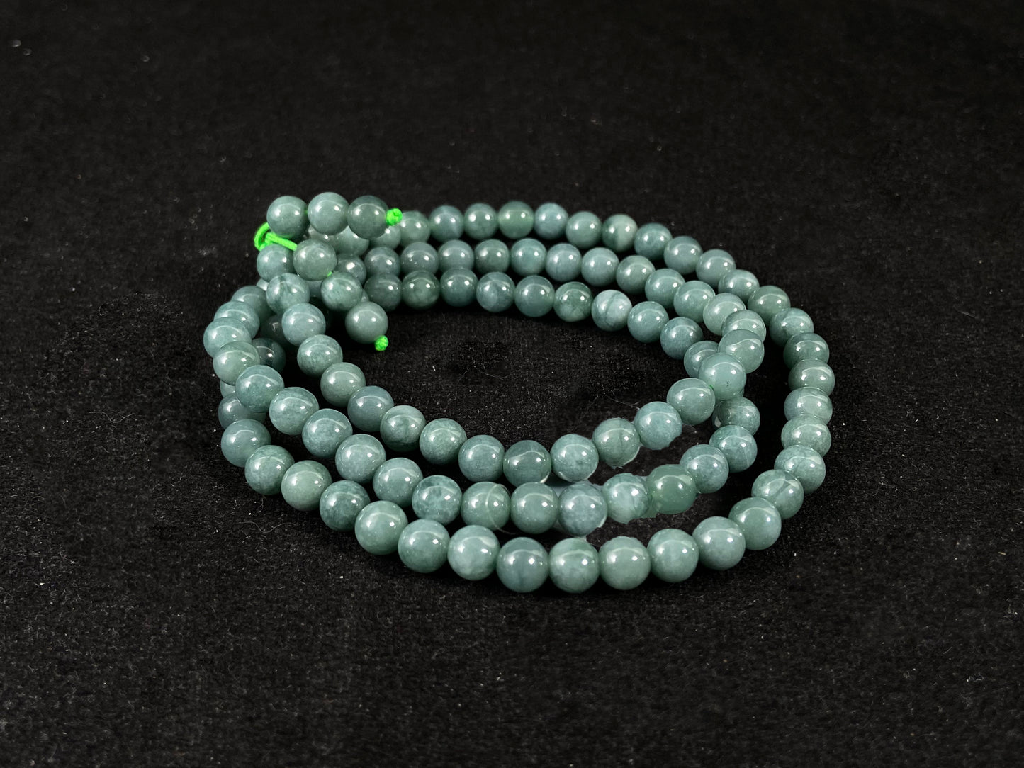 Shrouded in Mist for Harmony · Natural Blue Jadeite Beads Bracelet