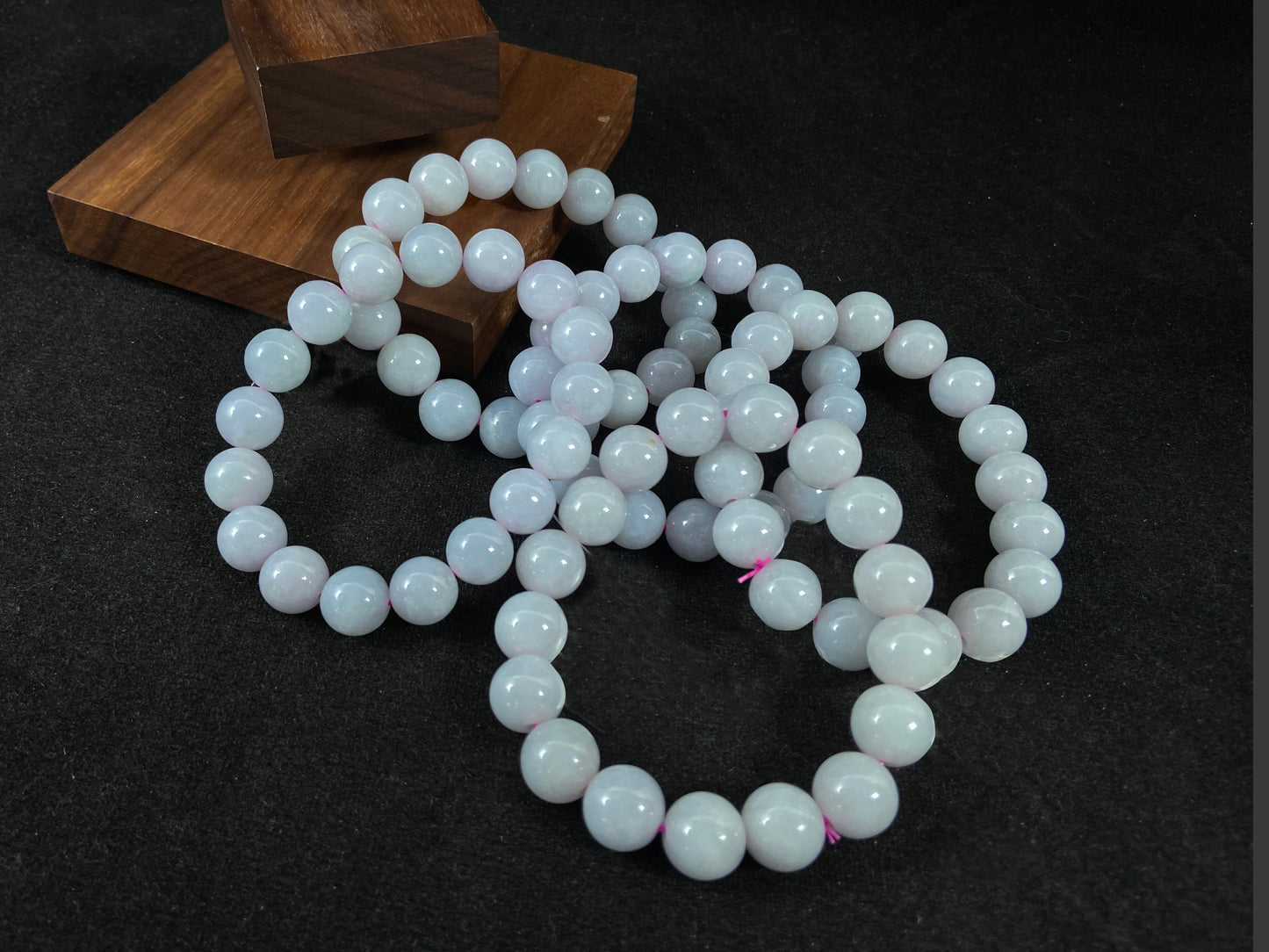 Lavender Jade Strand Violet Mist Romantic Aura Soothing Harmony · Natural Burmese Jadeite Beads Bracelet(12mm)