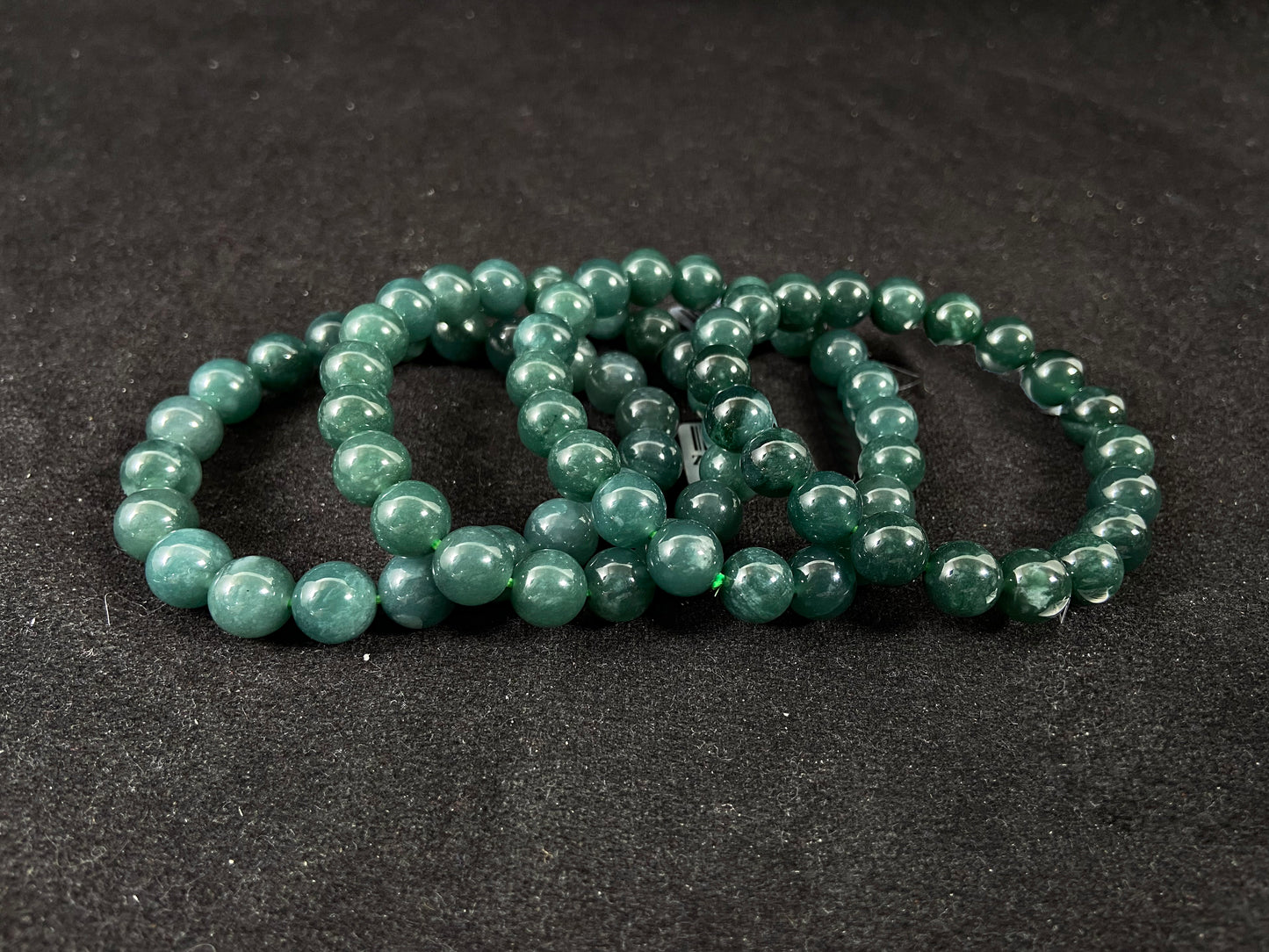 Starry Midnight Wisdom Tranquility · Natural Blue Jadeite Beads Bracelet