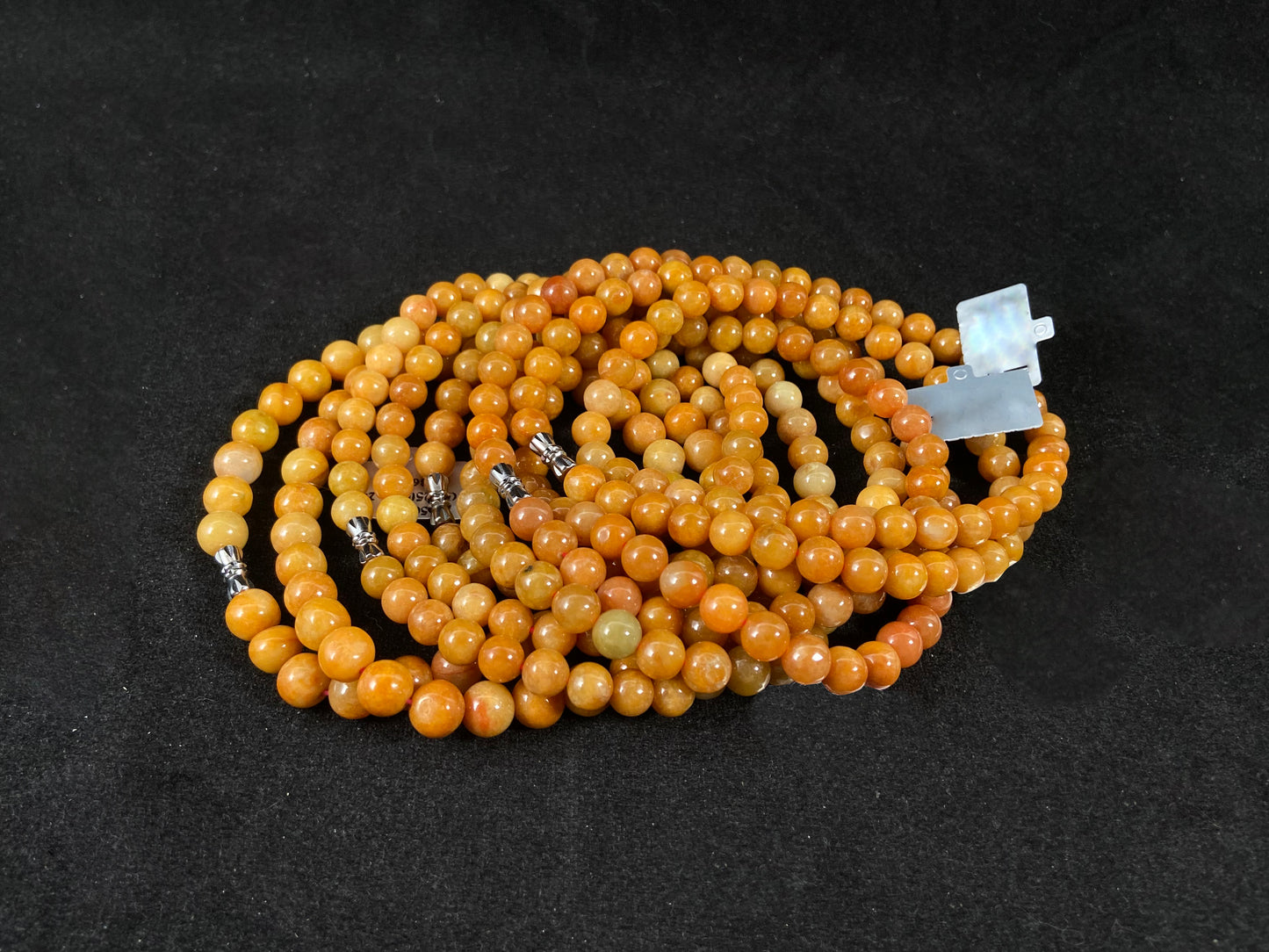 Imperial Yellow Fortune Attracting Gift · Rare Golden Jadeite Beads Bracelet