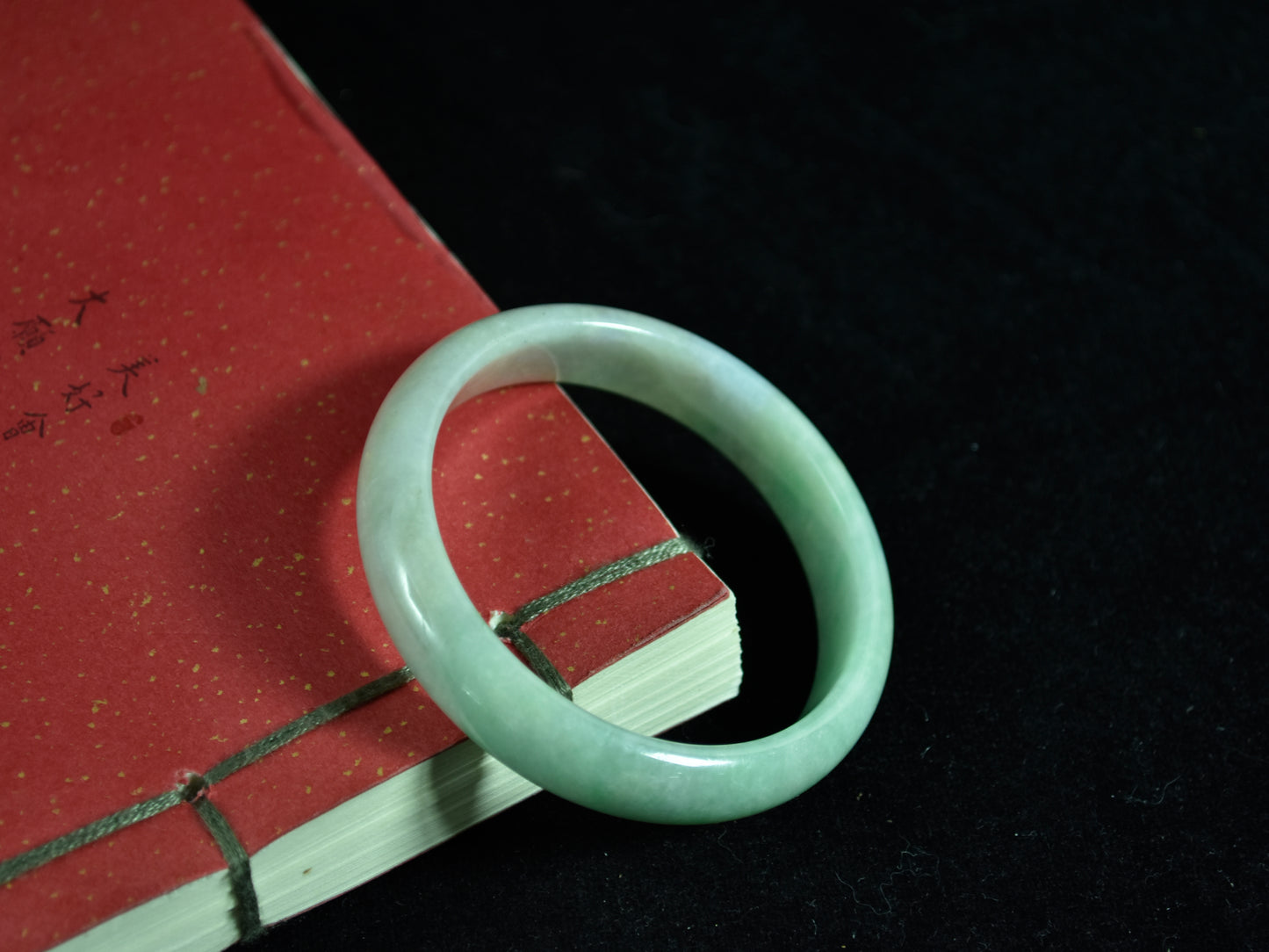 Green Clarity · Burmese Jadeite Peace Bangle (57mm)