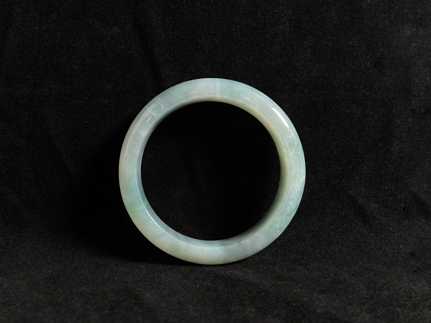 Blue Mist · Jadeite Peace Bangle (55mm)
