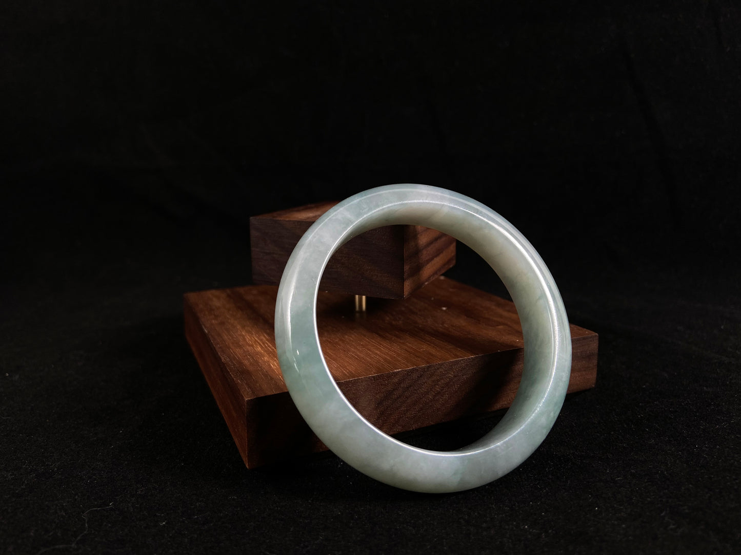 Blue Mist · Jadeite Peace Bangle (55mm)