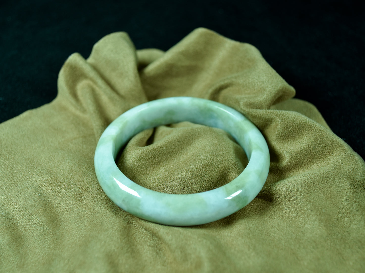 Stillness Within · Burmese Jadeite Bangle (56mm)
