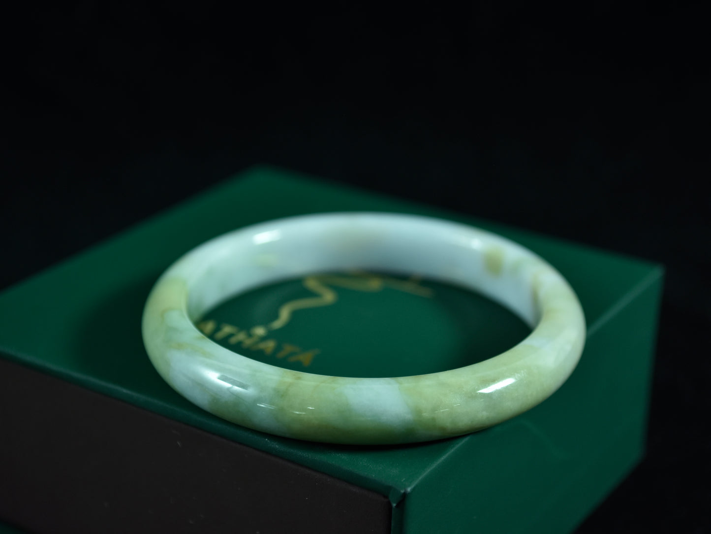 Golden Glow · Jadeite Peace Bangle with Yellow Hue (56mm)