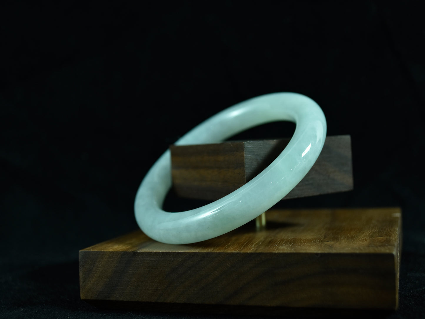 Lake Clarity · Burmese Jadeite Peace Bangle (57mm)
