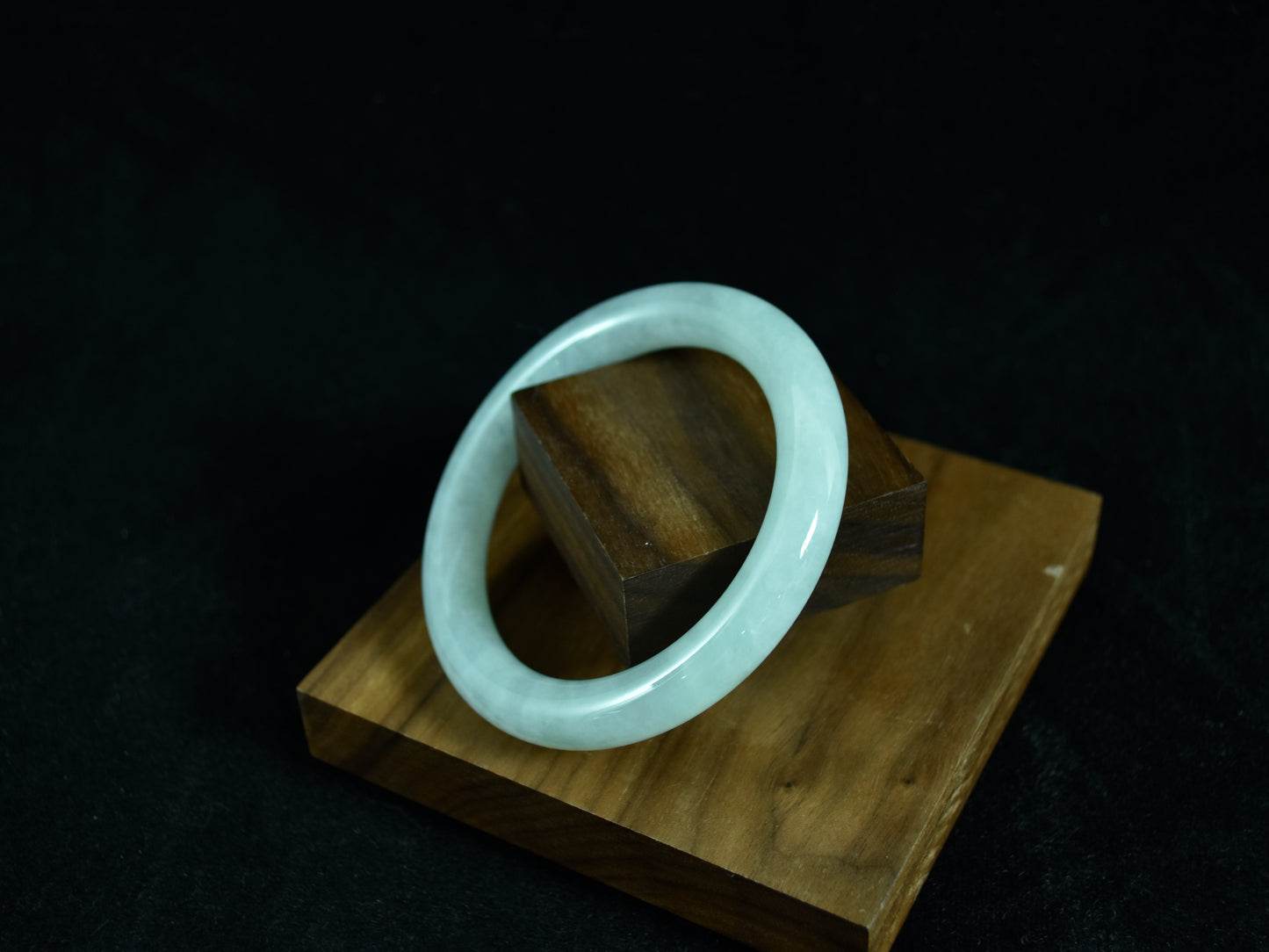 Lake Clarity · Burmese Jadeite Peace Bangle (57mm)
