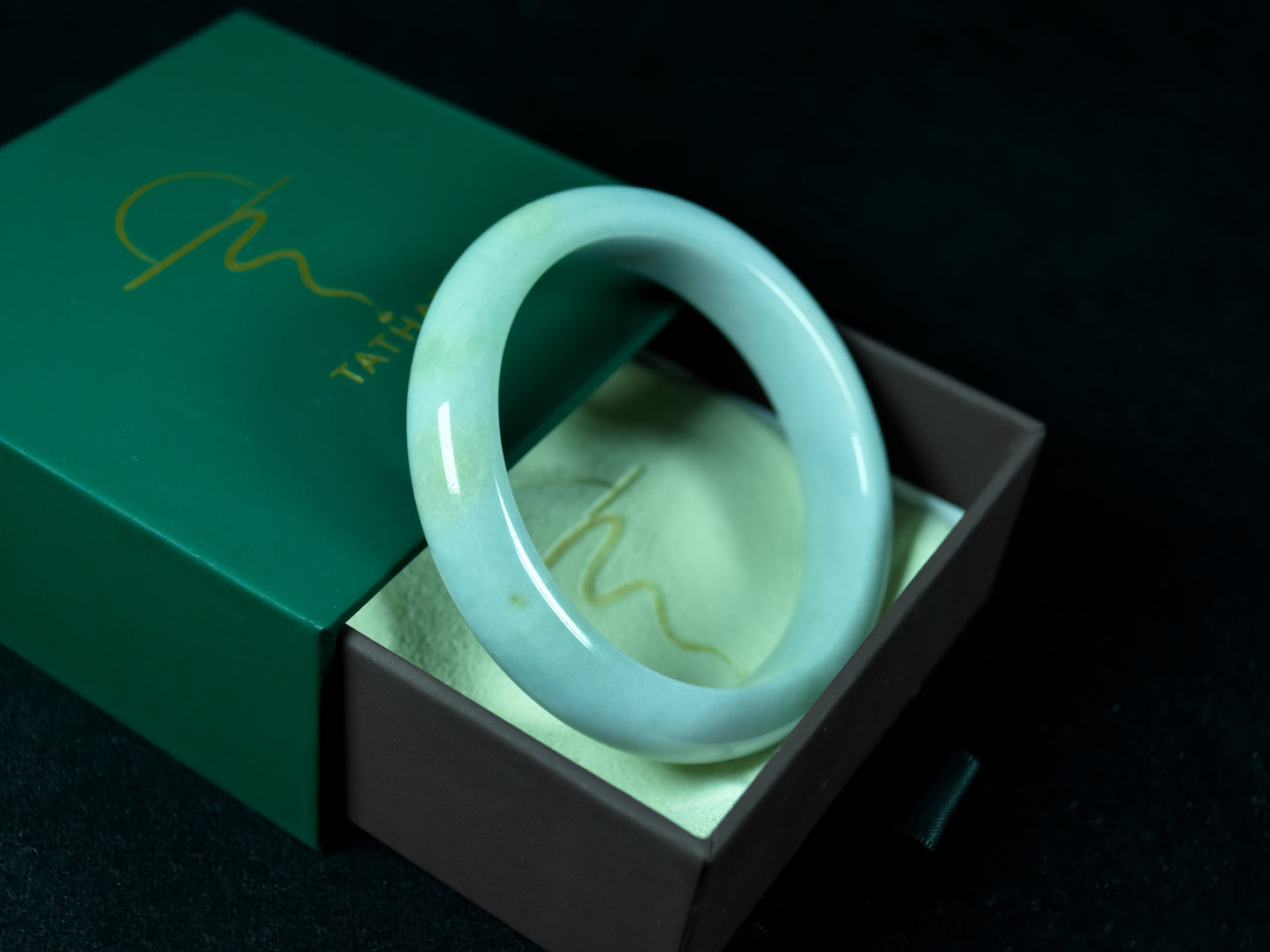 Dawnlight Harmony · Burmese Jadeite Bangle (56mm)