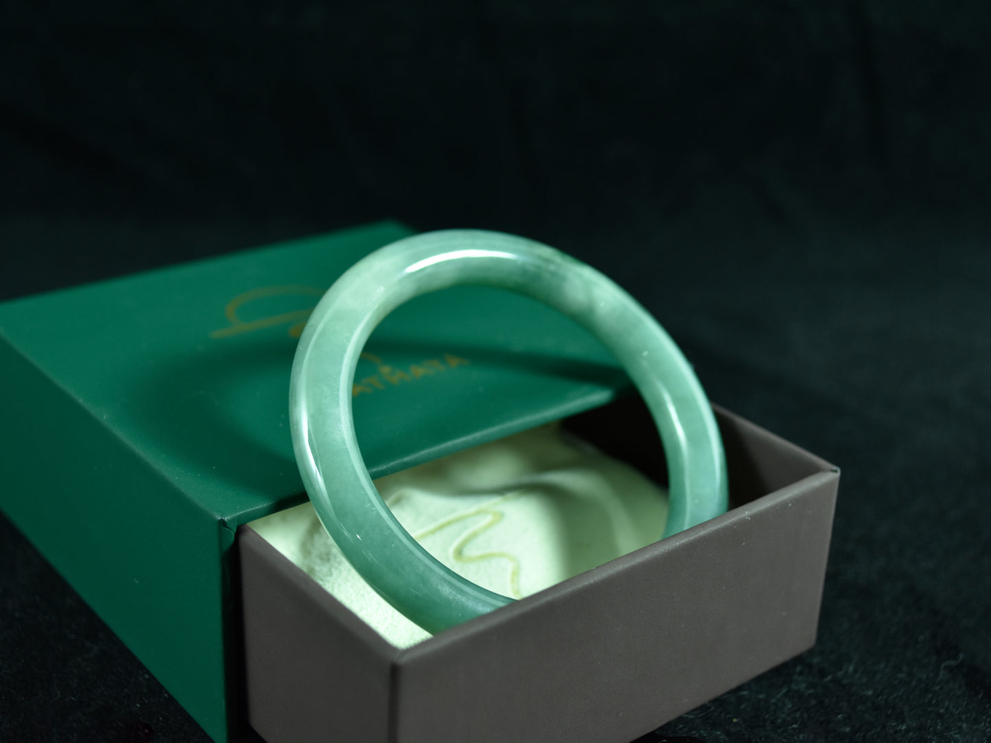 Verdant Power · Rich Green Jadeite Bangle (55mm)