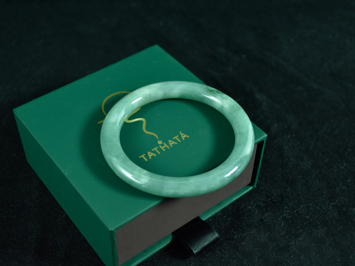 Verdant Power · Rich Green Jadeite Bangle (55mm)