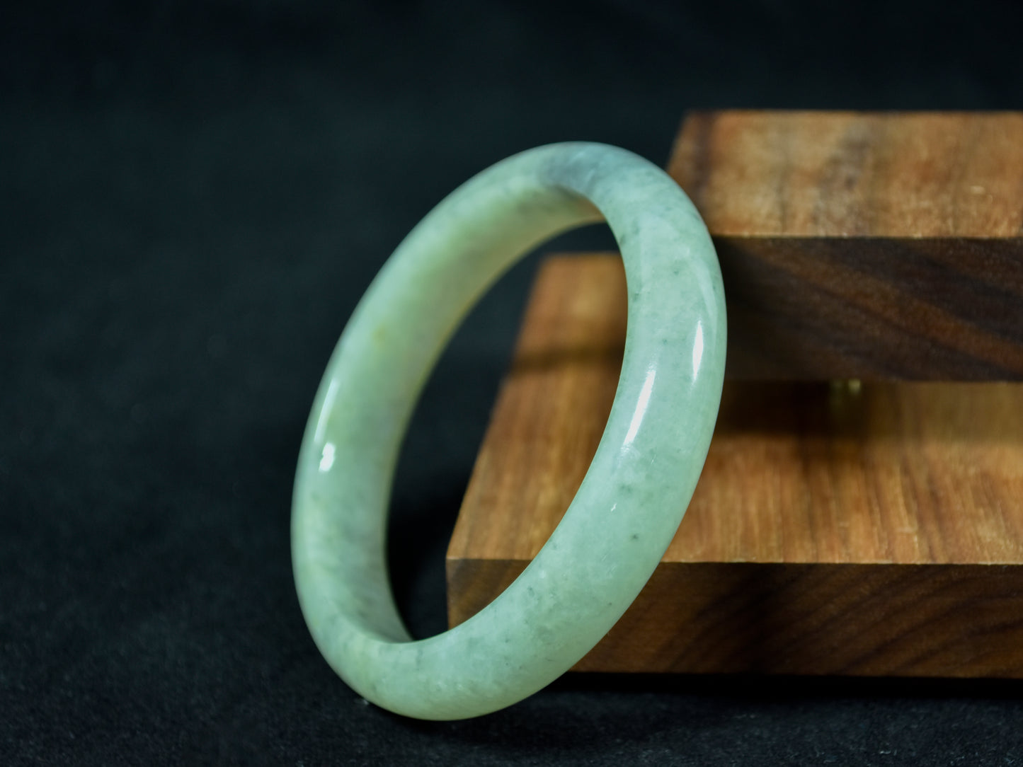 Spring Dew · Apple Green Jadeite Bangle