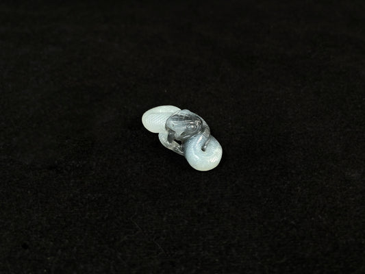 A black and white jade serpent stone.