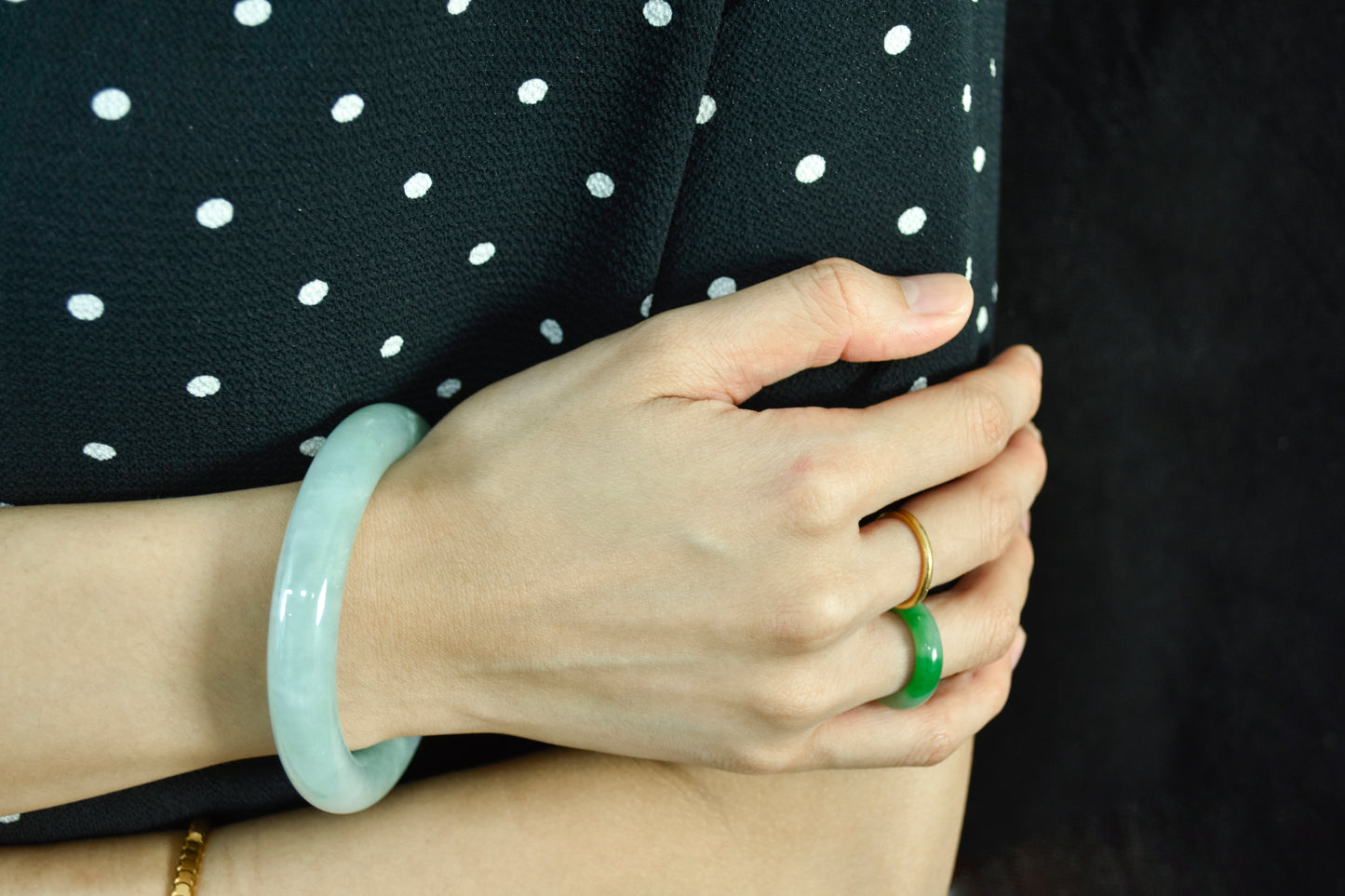 Spring Light · Celadon Green Jadeite Bangle