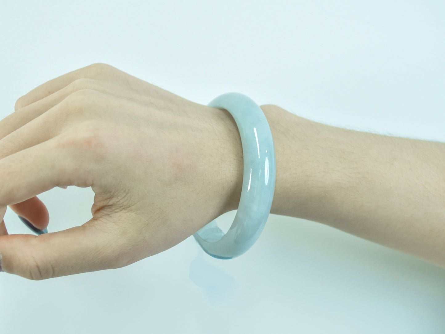 Spring Light · Celadon Green Jadeite Bangle