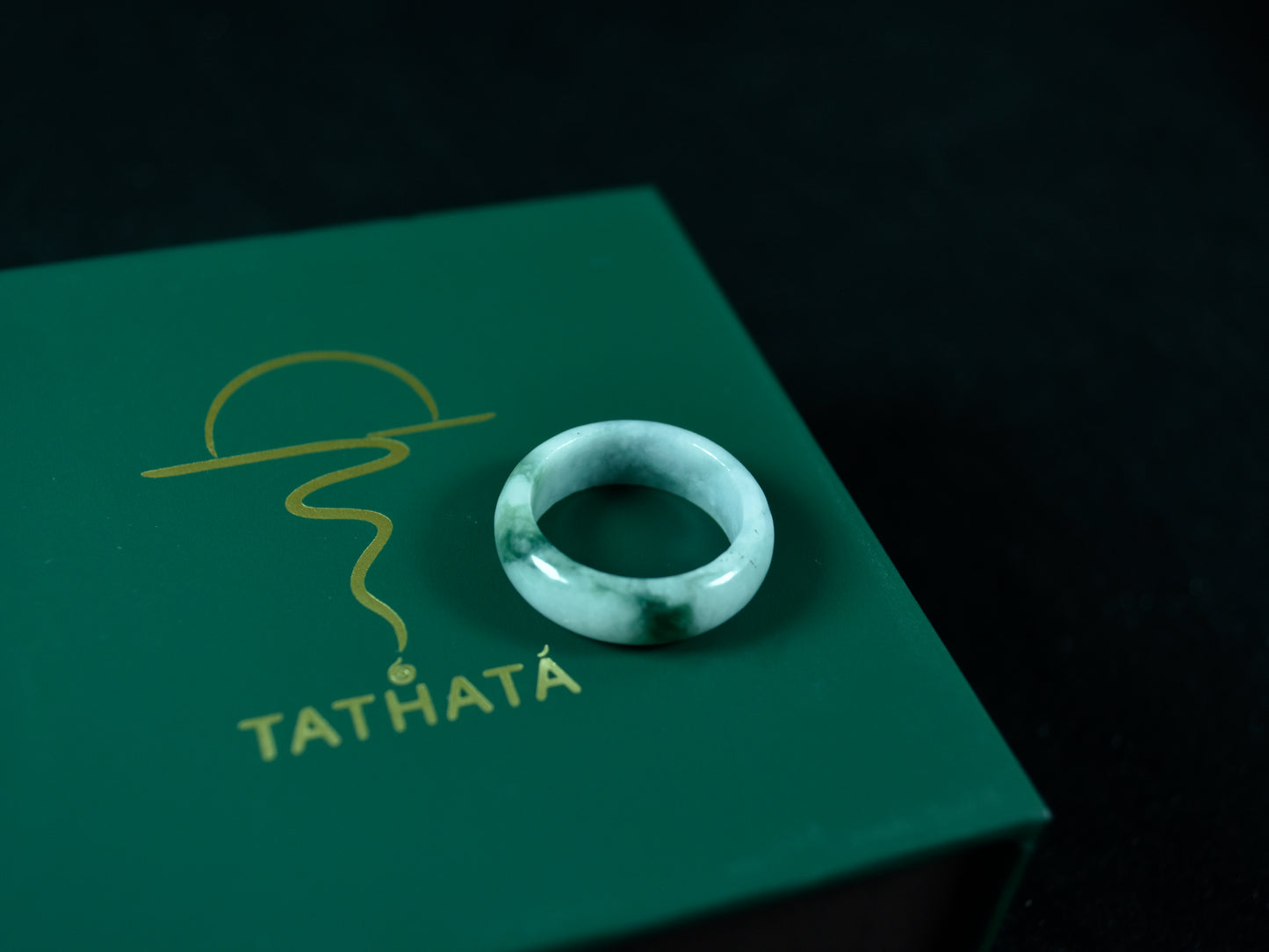 Forest Veil · Jadeite Ring Band (17mm)