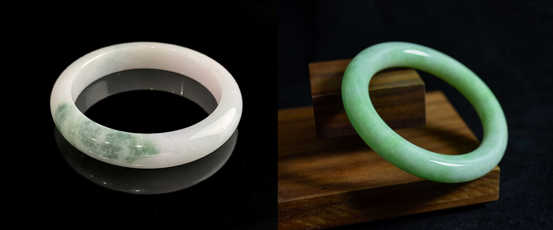 Why are most jadeite bangles made in round bar and standard flat inner shapes?