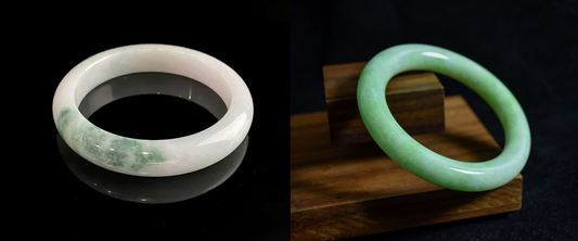 Why are most jadeite bangles made in round bar and standard flat inner shapes?