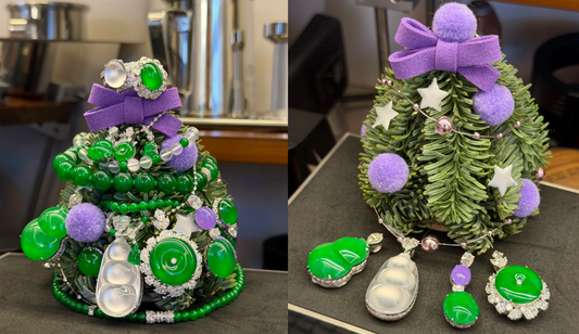 This year at TATHATĀ, we're celebrating the season in a way that honors both our heritage and the universal spirit of giving—with a Christmas tree adorned entirely in jadeite treasures.