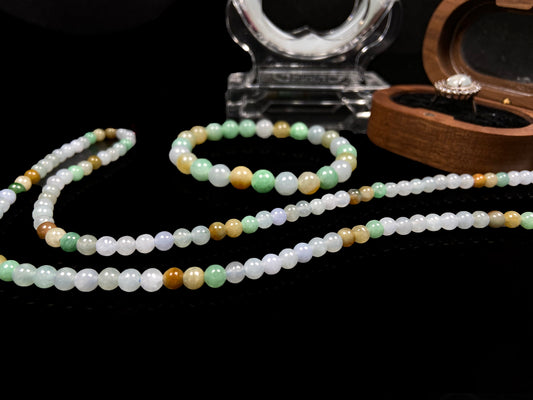 Milky apricot green jadeite.