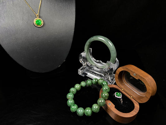 A opulent green tetrad jadeite.