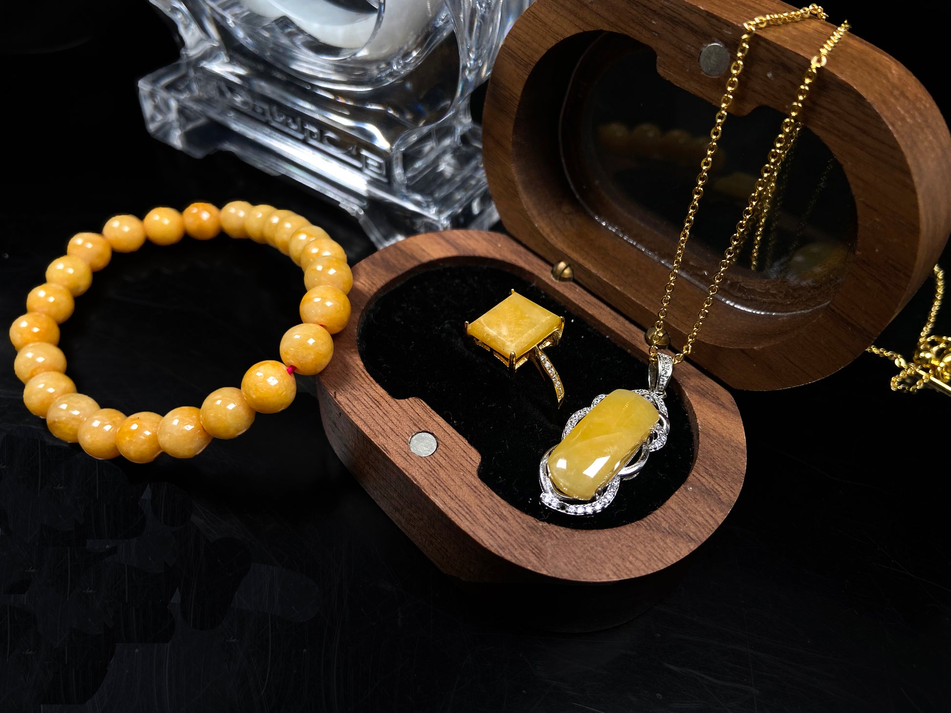 A honeyed golden grace jadeite.