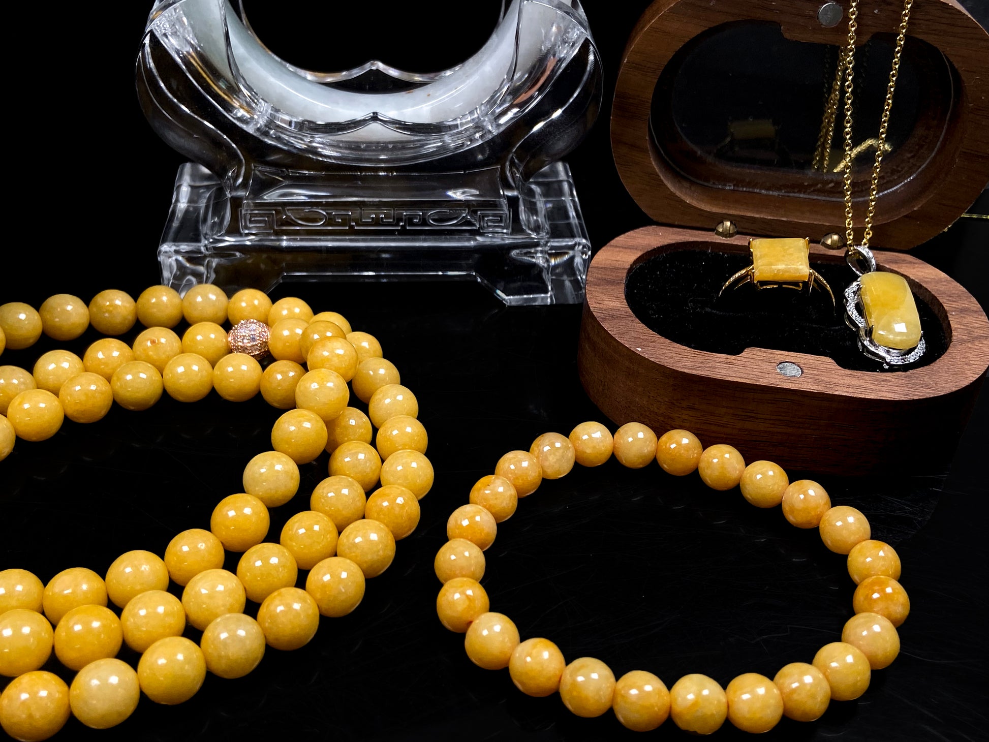 A honeyed golden grace jadeite.