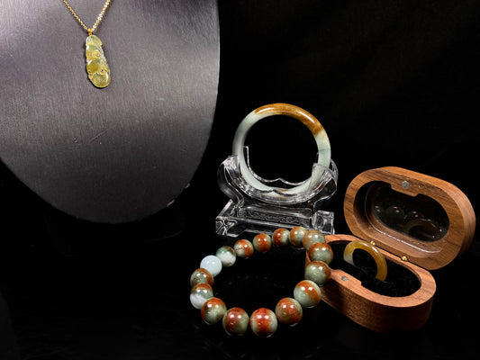 A set of sunset hour hues jadeite.