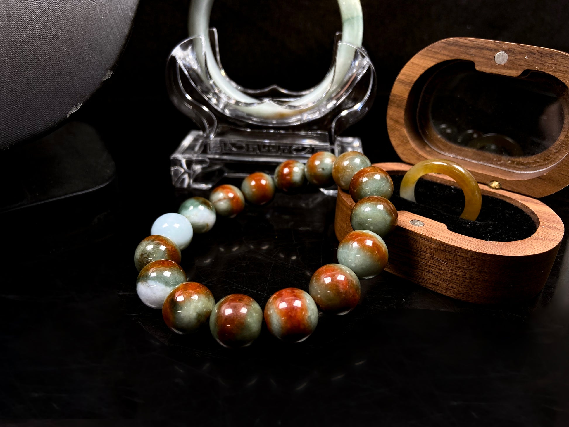 A set of sunset hour hues jadeite.